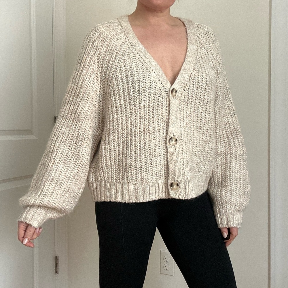 Cozy Cream Knit Cardigan Sweater